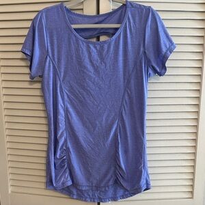 GAIAM Women's Light Blue Short Sleeve Tee